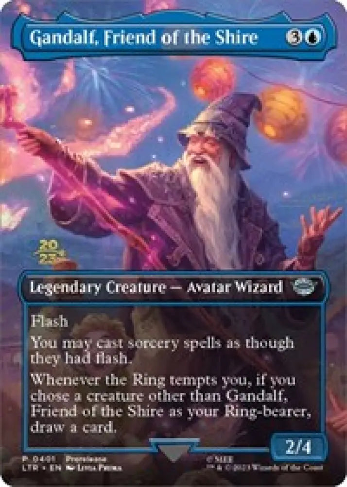 Gandalf, Friend of the Shire (401) [Prerelease Cards] [Borderless]