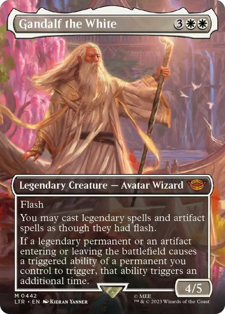 Gandalf the White (Borderless Alternate Art) [The Lord of the Rings: Tales of Middle-Earth] - MTG Single