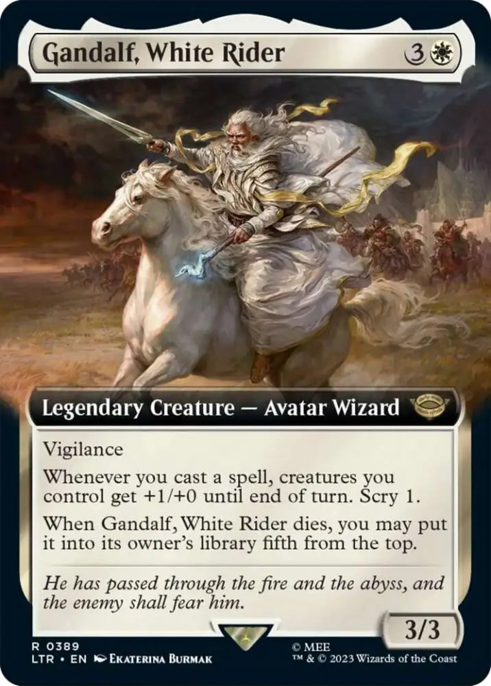 Gandalf White Rider (Extended Art) [The Lord of the Rings: Tales of Middle-Earth] - MTG Single