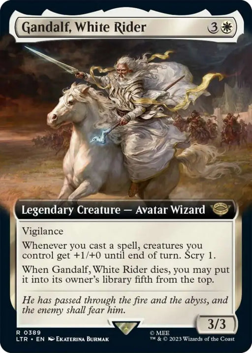 Gandalf White Rider (Extended Art) [The Lord of the Rings: Tales of Middle-Earth] - MTG Single