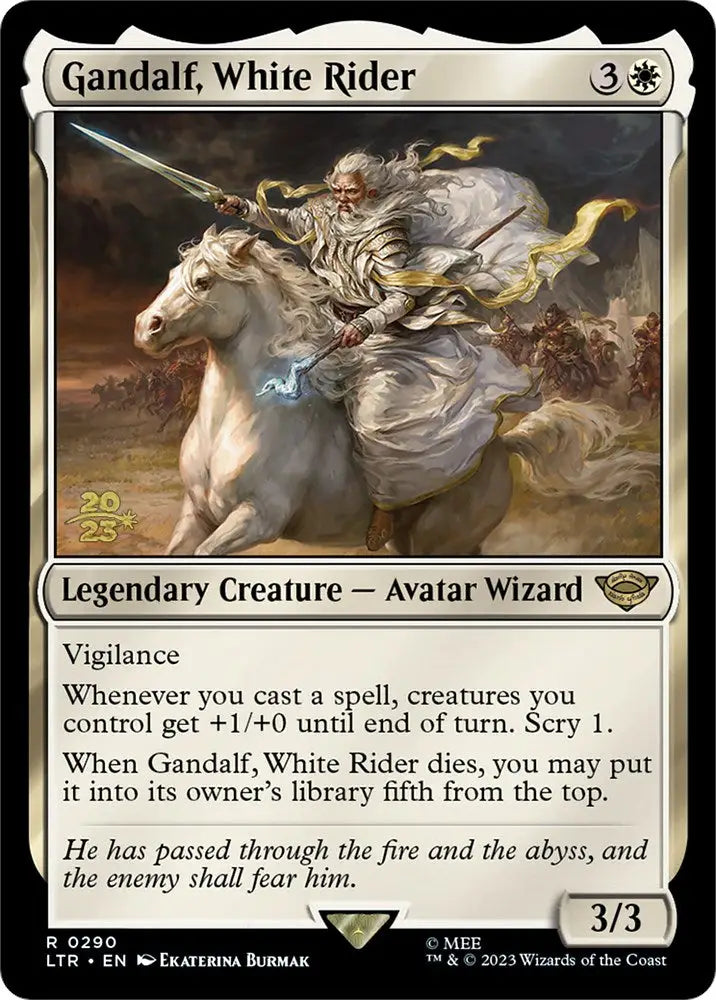 Gandalf White Rider [The Lord of the Rings: Tales of Middle-Earth Prerelease Promos] - MTG Single