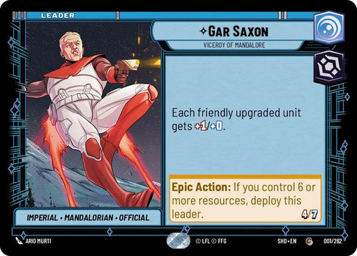 Gar Saxon - Viceroy of Mandalore (001/262) [Shadows of the Galaxy] - Star Wars: Unlimited Single