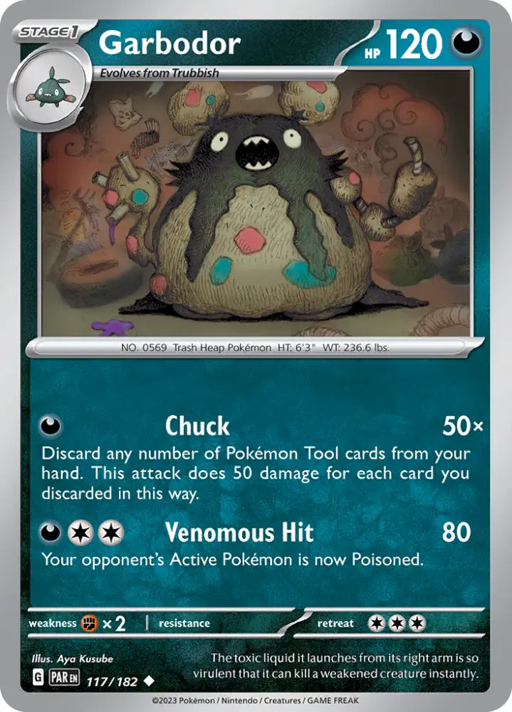 Garbodor (117/182) [Scarlet & Violet: Paradox Rift] - Pokemon Single
