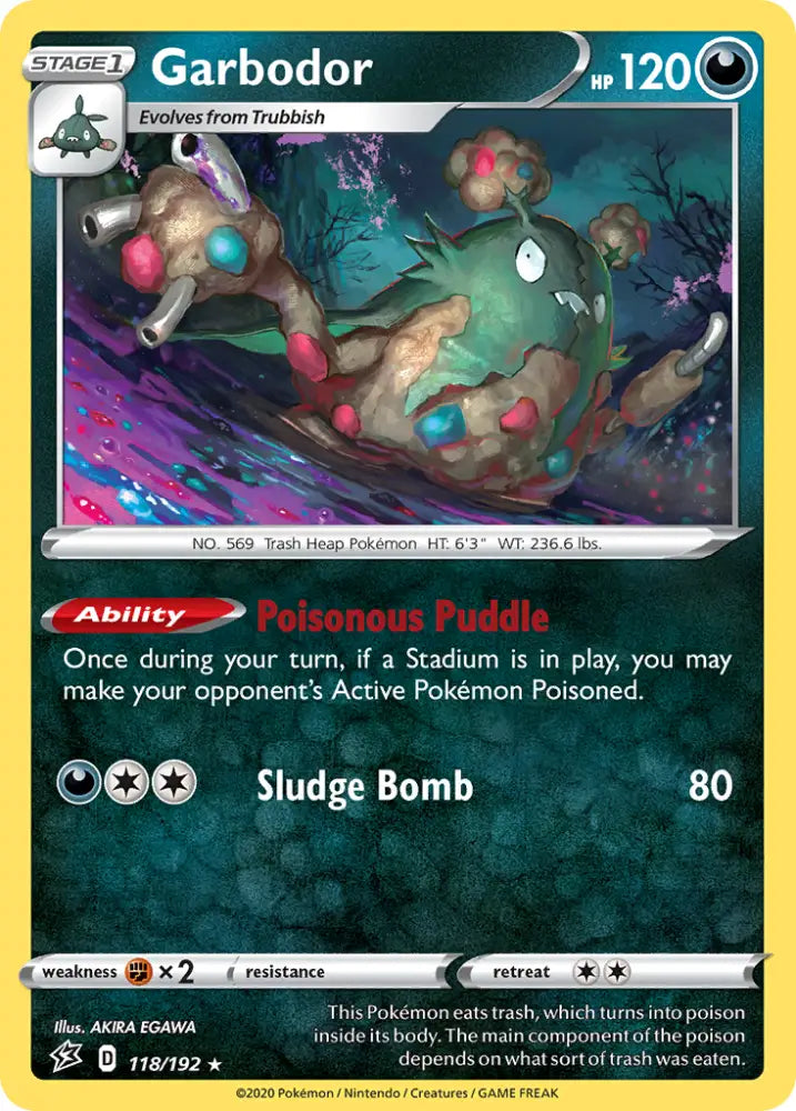 Garbodor (118/192) [Sword & Shield: Rebel Clash] - Pokemon Single