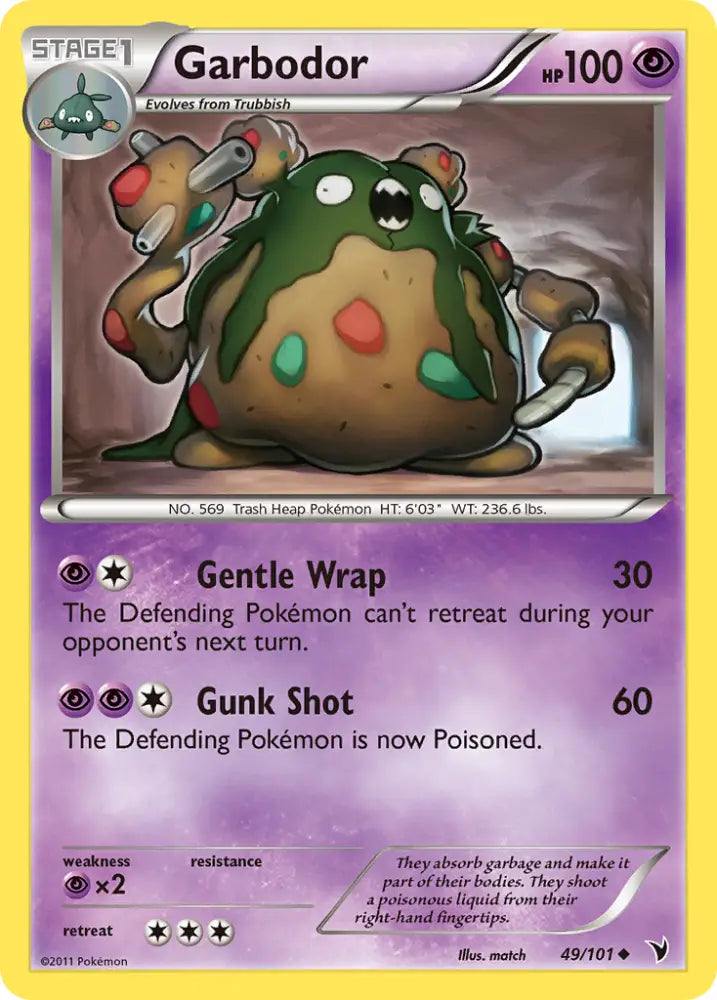 Garbodor (49/101) [Black & White: Noble Victories] - Pokemon Single