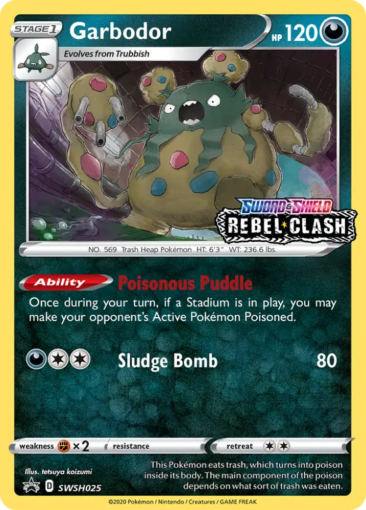 Garbodor (SWSH025) (Prerelease Promo) [Sword & Shield: Black Star Promos] - Pokemon Single