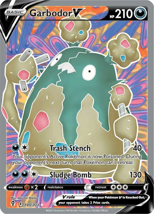 Garbodor V (190/203) [Sword & Shield: Evolving Skies] - Pokemon Single