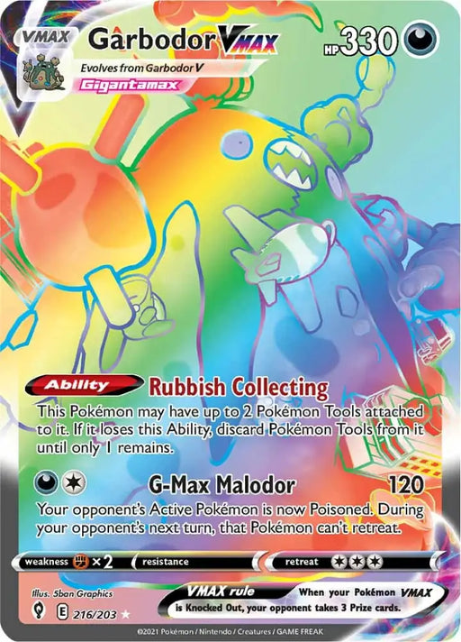 Garbodor VMAX (216/203) [Sword & Shield: Evolving Skies] - Pokemon Single