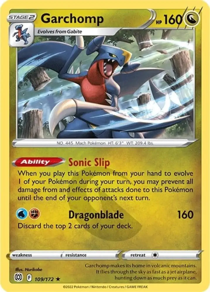 Garchomp (109/172) [Sword & Shield: Brilliant Stars] - Pokemon Single