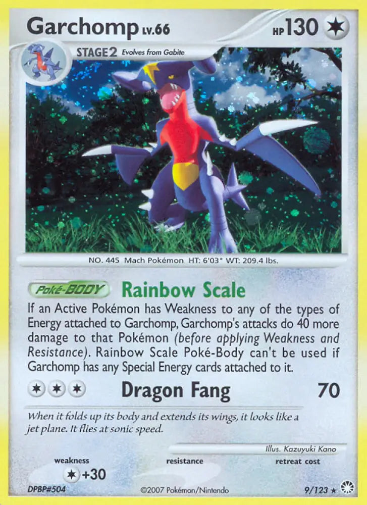 Garchomp (9/123) [Diamond & Pearl: Mysterious Treasures] - Pokemon Single