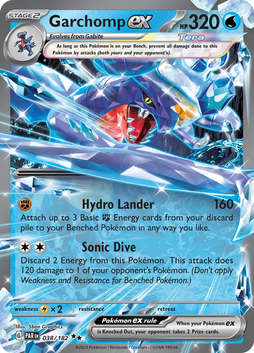 Garchomp ex (038/182) [Scarlet & Violet: Paradox Rift] - Pokemon Single