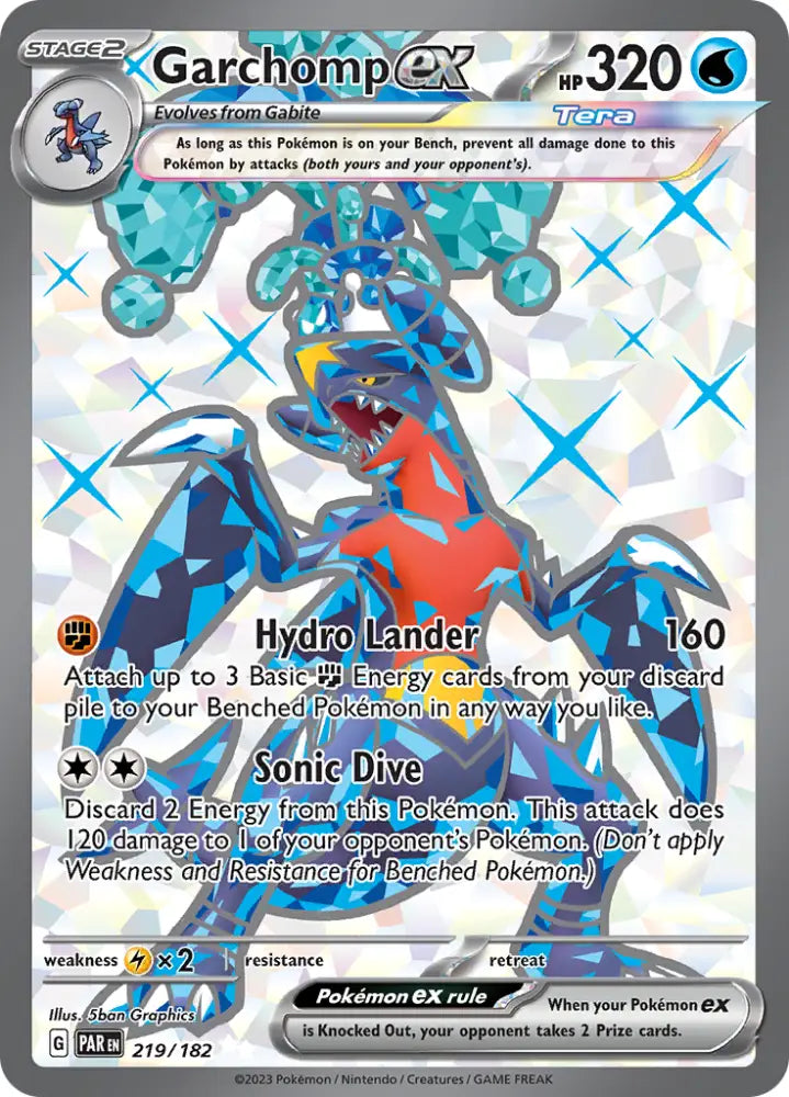 Garchomp ex (219/182) [Scarlet & Violet: Paradox Rift] - Pokemon Single