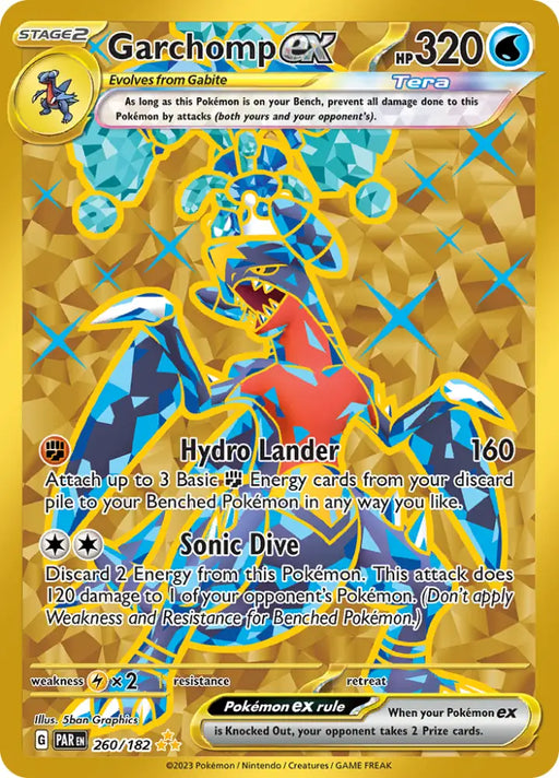 Garchomp ex (260/182) [Scarlet & Violet: Paradox Rift] - Pokemon Single