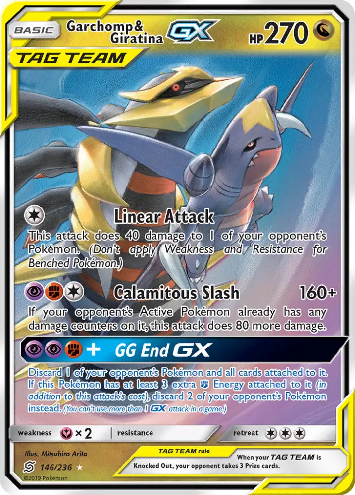 Garchomp & Giratina GX (146/236) [Sun & Moon: Unified Minds] - Pokemon Single