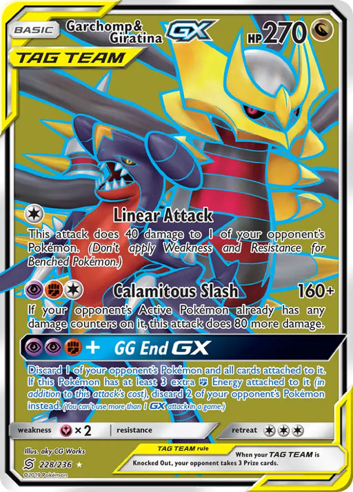 Garchomp & Giratina GX (228/236) [Sun & Moon: Unified Minds] - Pokemon Single
