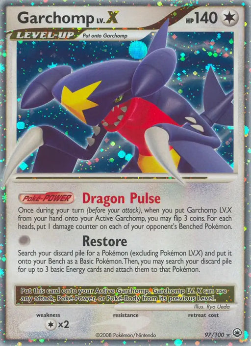 Garchomp LV.X (97/100) [Diamond & Pearl: Majestic Dawn] - Pokemon Single