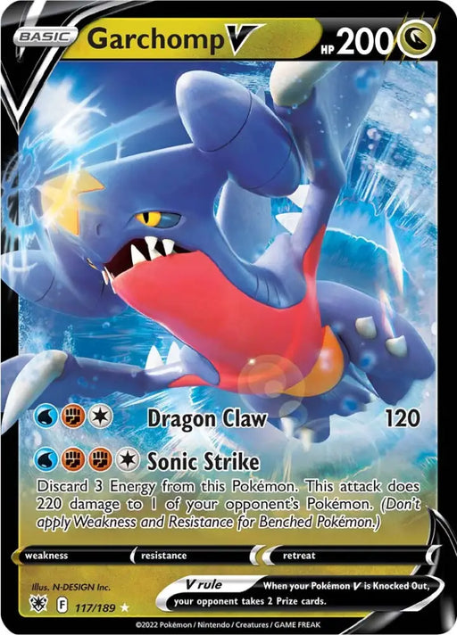 Garchomp V (117/189) [Sword & Shield: Astral Radiance] - Pokemon Single
