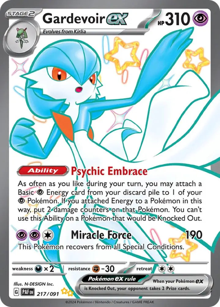 Gardevoir ex (217/091) [Scarlet & Violet: Paldean Fates] - Pokemon Single