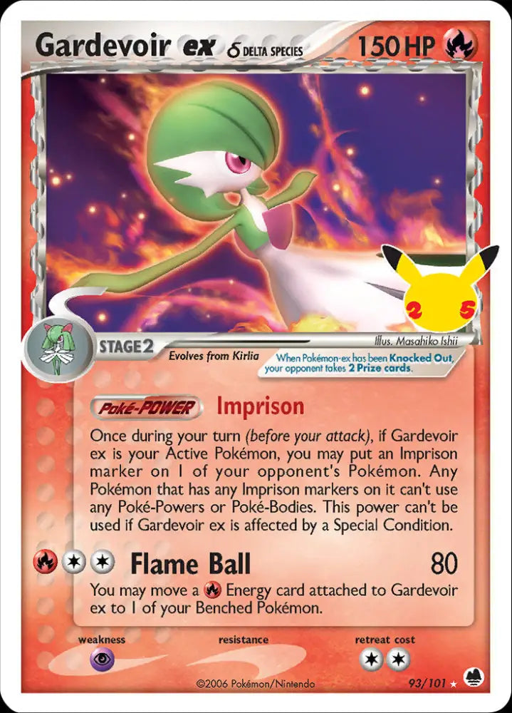 Gardevoir ex (93/101) (Delta Species) [Celebrations: 25th Anniversary - Classic Collection] - Pokemon Single