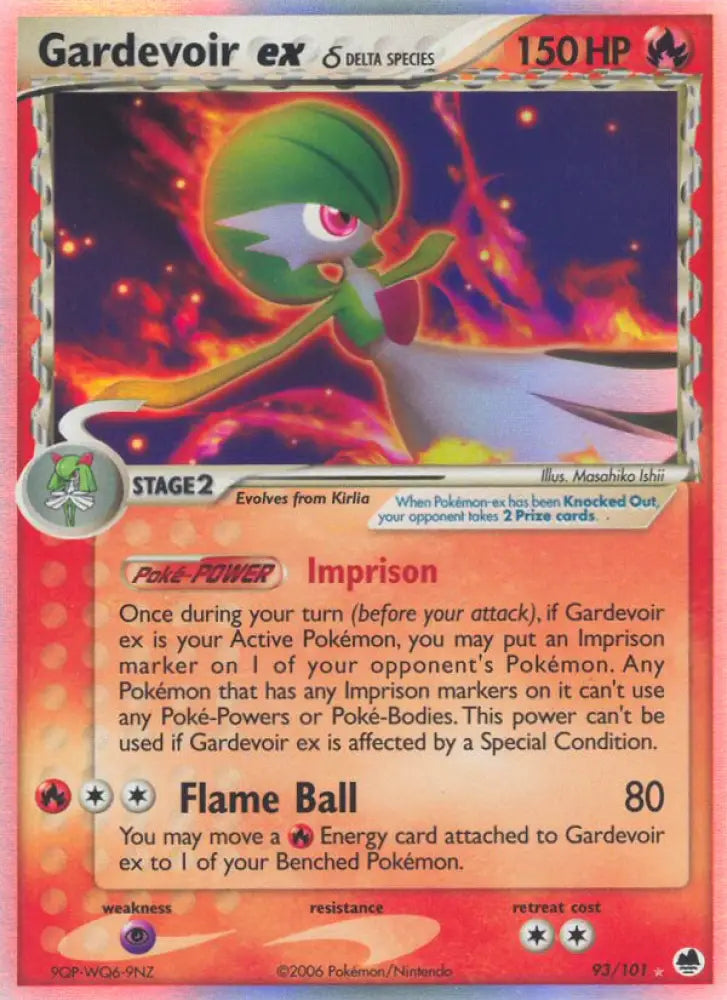 Gardevoir ex (93/101) (Delta Species) [EX: Dragon Frontiers] - Pokemon Single