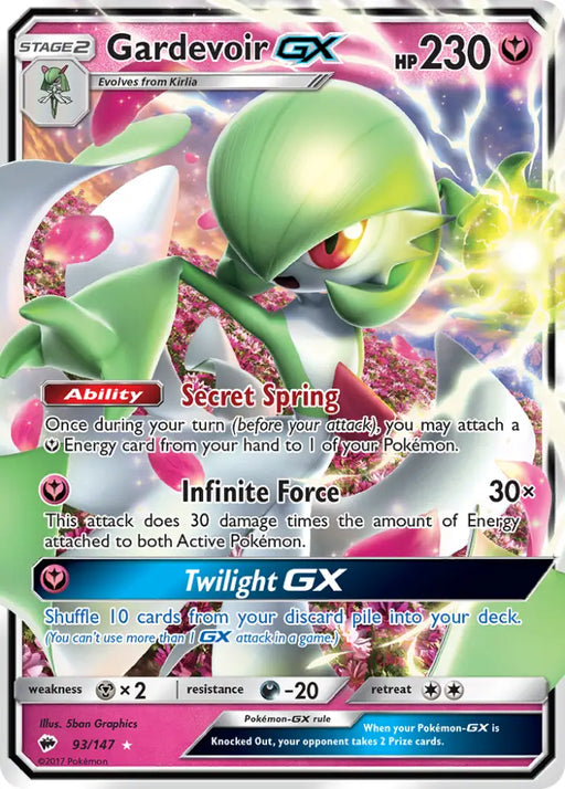 Gardevoir GX (93/147) [Sun & Moon: Burning Shadows] - Pokemon Single