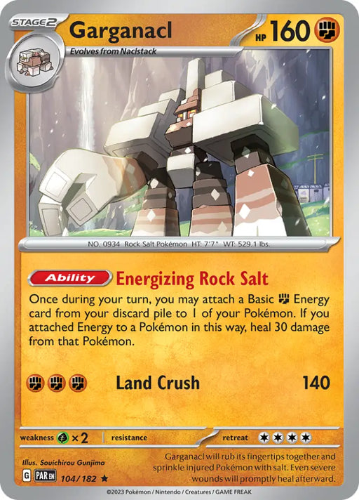 Garganacl (104/182) [Scarlet & Violet: Paradox Rift] - Pokemon Single