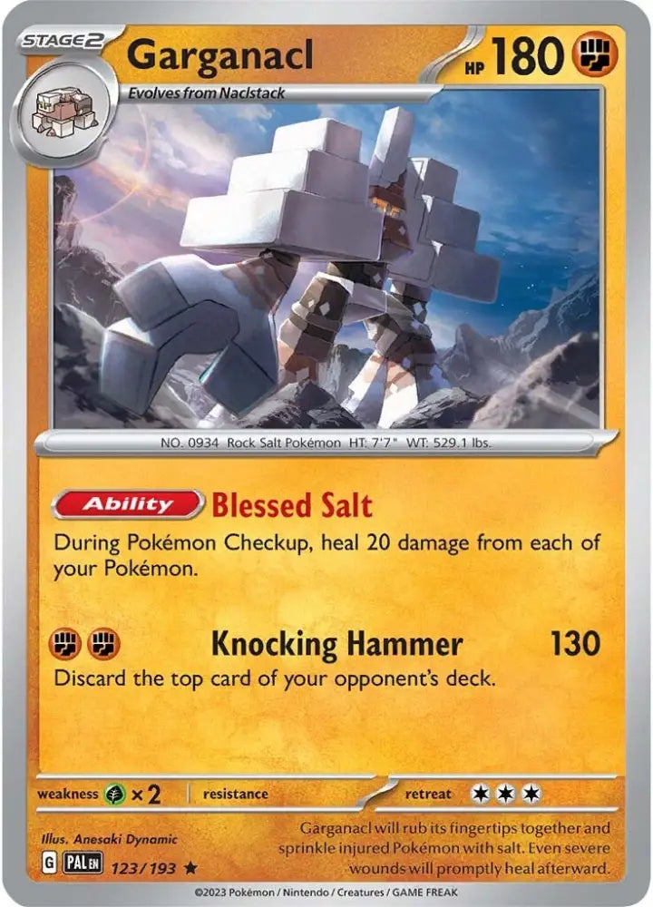 Garganacl (123/193) [Scarlet & Violet: Paldea Evolved] - Pokemon Single