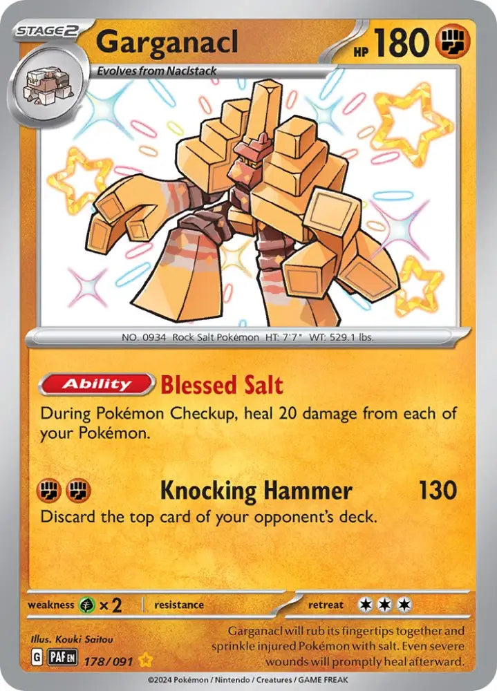Garganacl (178/091) [Scarlet & Violet: Paldean Fates] - Pokemon Single