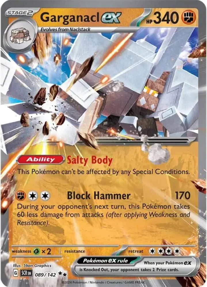 Garganacl ex (089/142) [Scarlet & Violet: Stellar Crown] - Pokemon Single