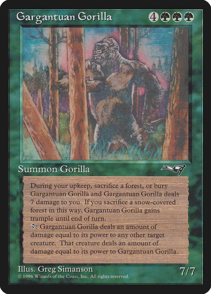 Gargantuan Gorilla [Alliances] - MTG Single