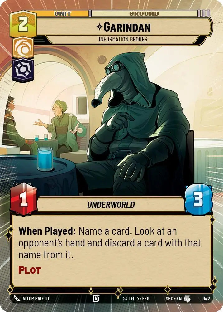 Garindan - Information Broker (Hyperspace Foil) (942) [Secrets of Power]