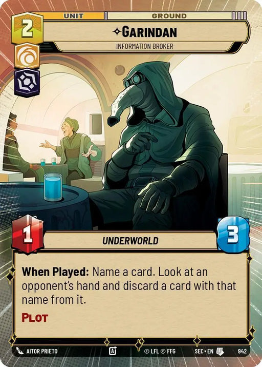 Garindan - Information Broker (Hyperspace Foil) (942) [Secrets of Power]