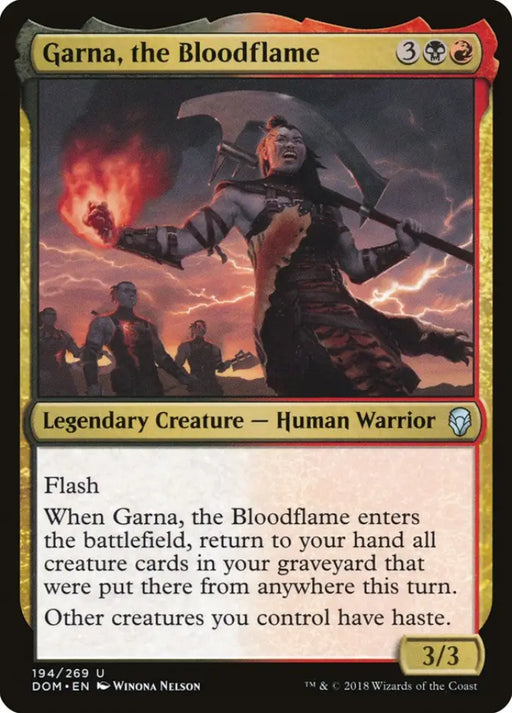 Garna the Bloodflame [Dominaria] - MTG Single