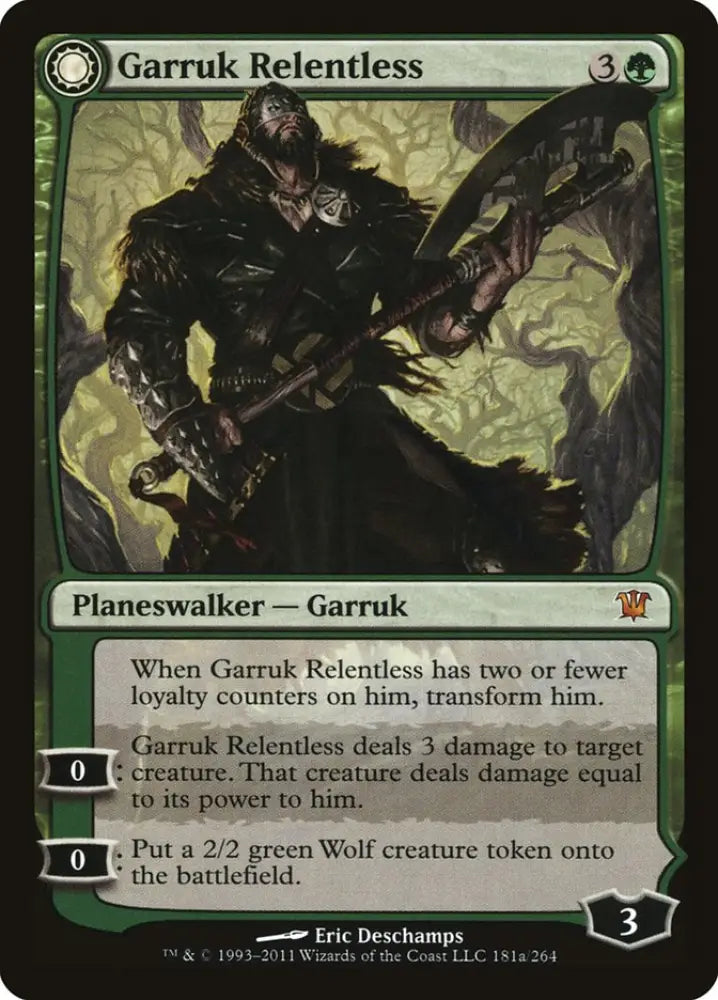 Garruk Relentless // Garruk the Veil-Cursed [Innistrad] - MTG Single
