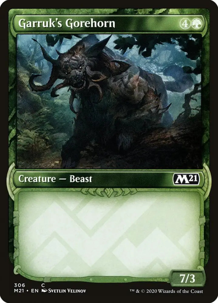 Garruk’s Gorehorn (Showcase) [Core Set 2021] - MTG Single