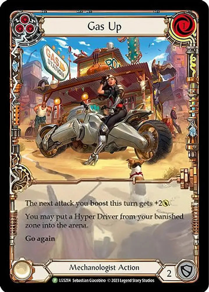 Gas Up (Blue) [LGS204] (Promo) Rainbow Foil - Flesh And Blood Single