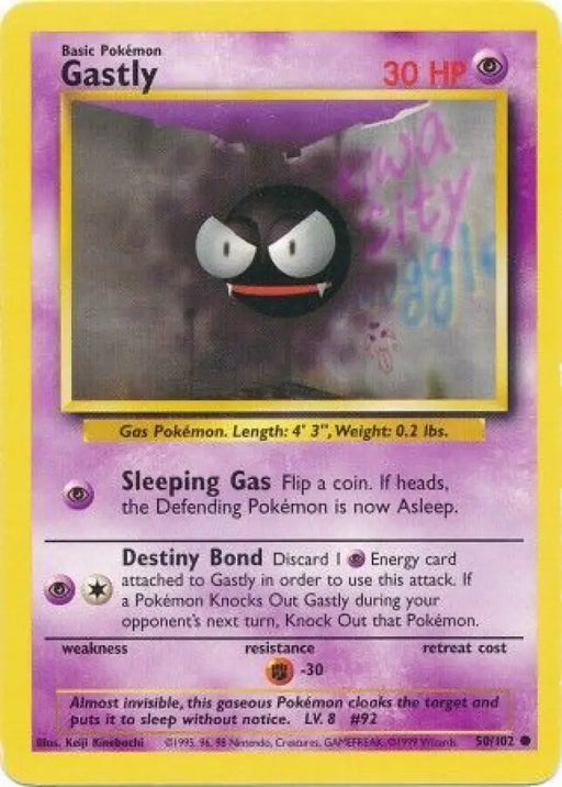 Gastly (50/102) [Base Set Unlimited] - Pokemon Single