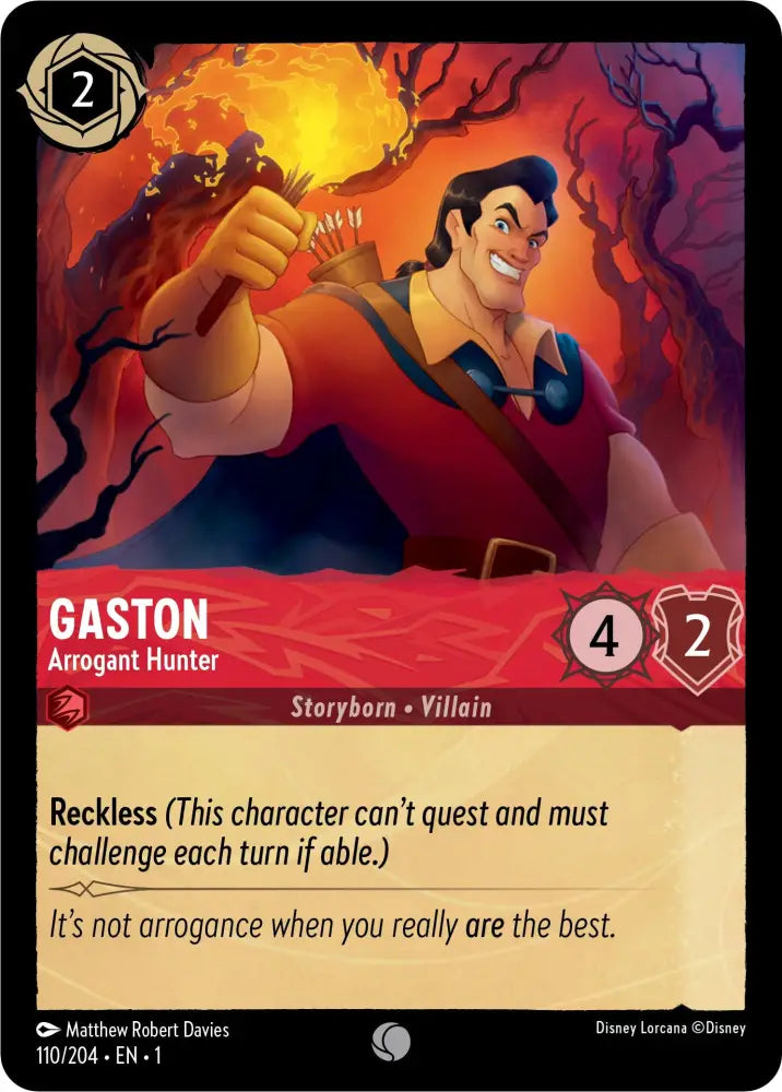 Gaston - Arrogant Hunter (110/204) [The First Chapter] - Lorcana Single