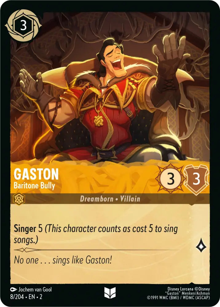 Gaston - Baritone Bully (8/204) [Rise of the Floodborn] - Lorcana Single