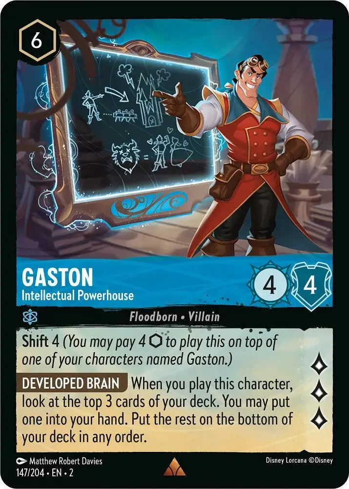 Gaston - Intellectual Powerhouse (147/204) [Rise of the Floodborn] - Lorcana Single