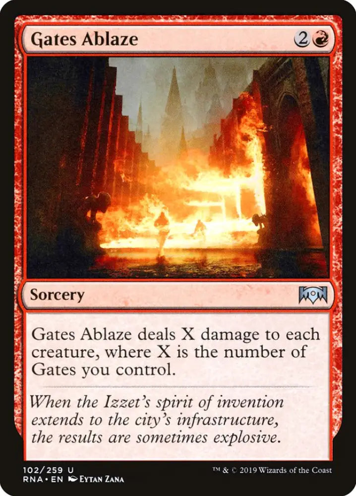 Gates Ablaze [Ravnica Allegiance] - MTG Single
