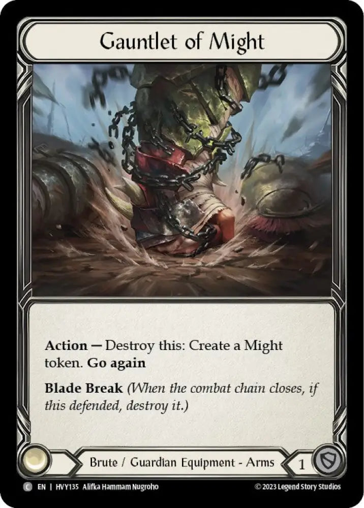 Gauntlet of Might [Heavy Hitters] Cold Foil - Flesh And Blood Single