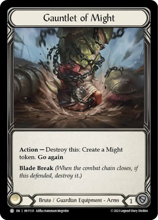 Gauntlet of Might [Heavy Hitters] Cold Foil - Flesh And Blood Single