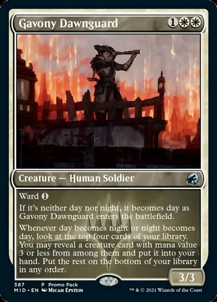 Gavony Dawnguard (Promo Pack) [Innistrad: Midnight Hunt Promos] - MTG Single