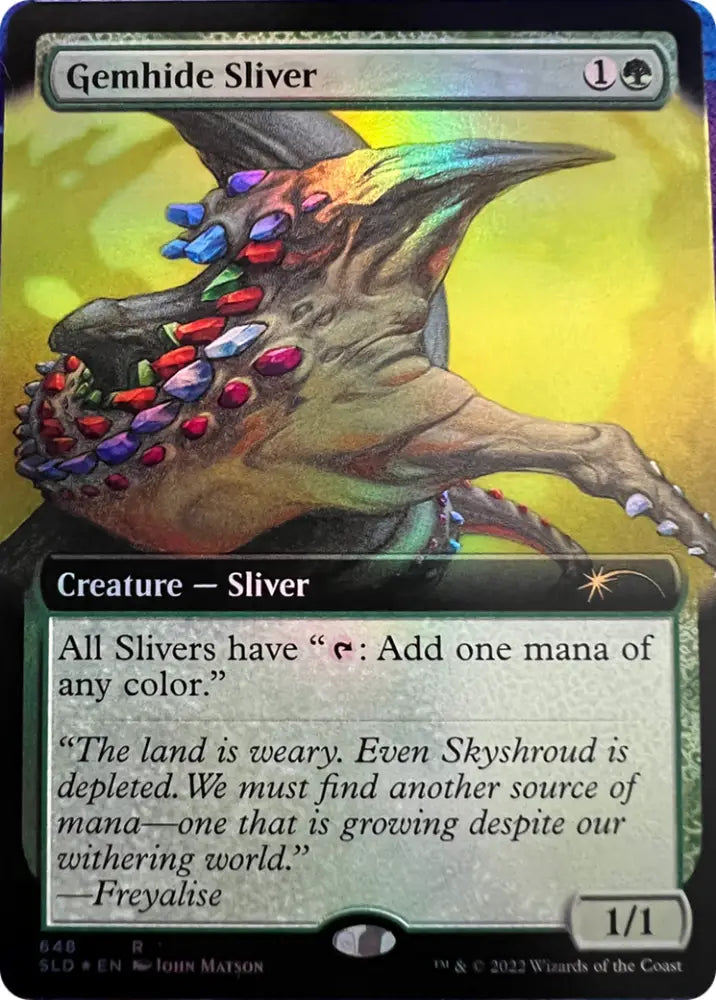 Gemhide Sliver (Extended Art) [Secret Lair Drop Series] - MTG Single