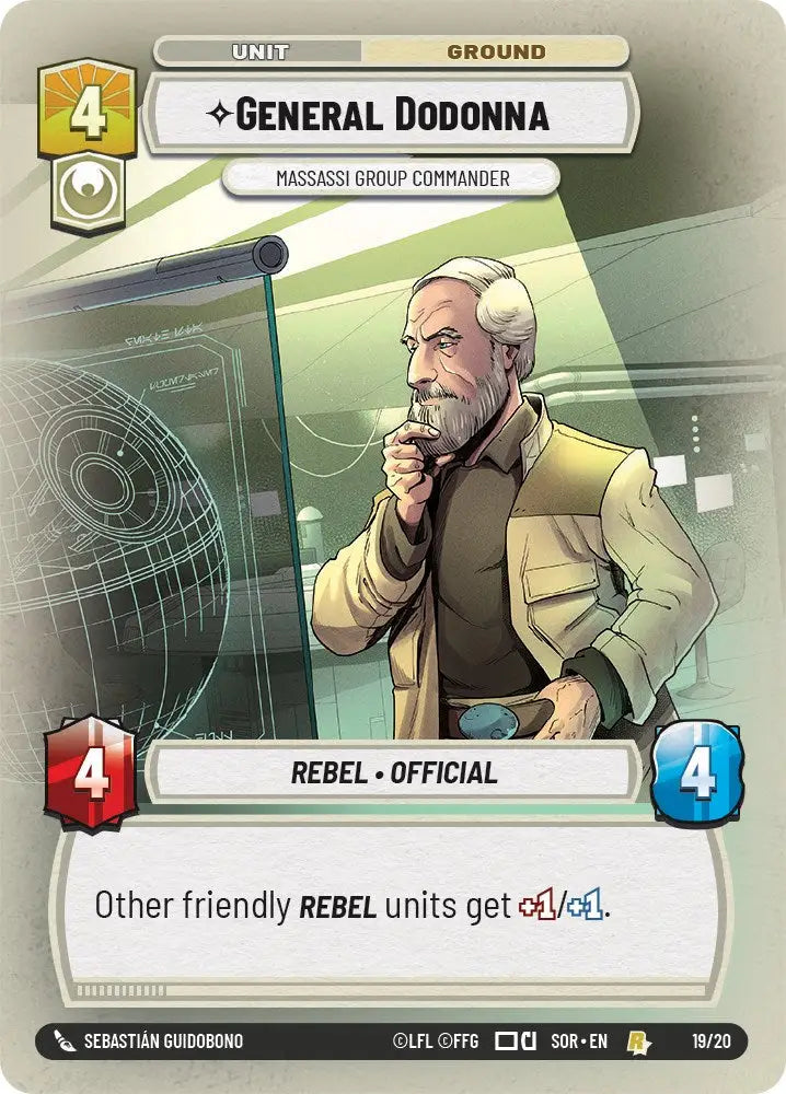 General Dodonna - Massassi Group Commander (19/20) [Spark of Rebellion: Weekly Play] - Star Wars: Unlimited Single