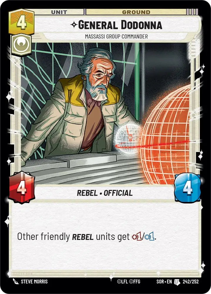 General Dodonna - Massassi Group Commander (242/252) [Spark of Rebellion] - Star Wars: Unlimited Single