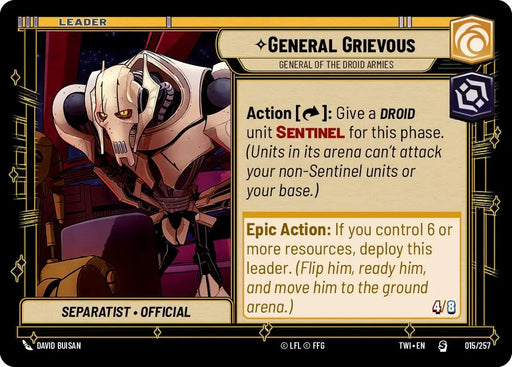 General Grievous - General of the Droid Armies (015/257) [Twilight of the Republic] - Star Wars: Unlimited Single