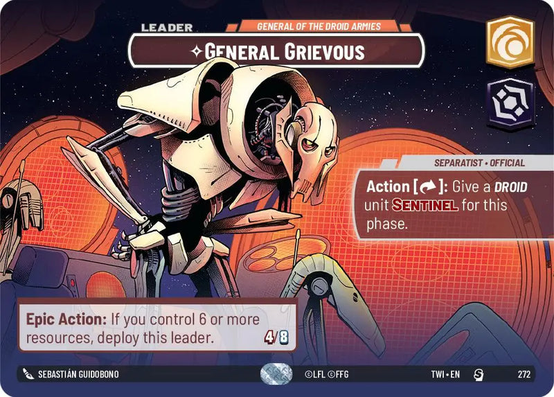 General Grievous - General of the Droid Armies (Showcase) (272) [Twilight of the Republic] - Star Wars: Unlimited Single