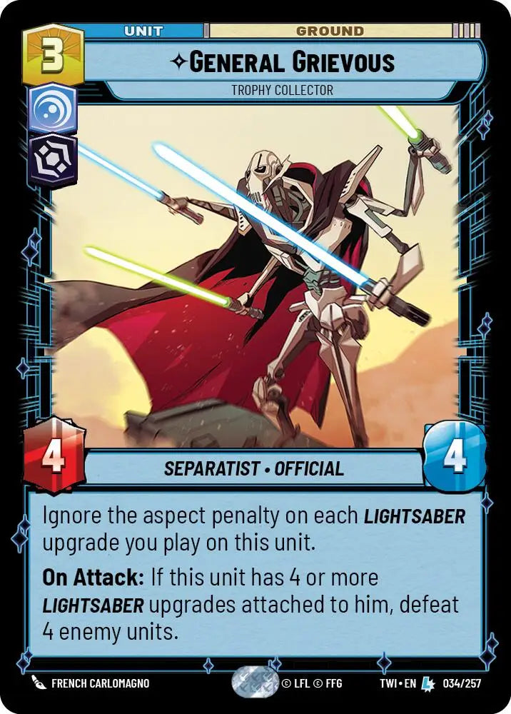 General Grievous - Trophy Collector (034/257) [Twilight of the Republic] - Star Wars: Unlimited Single